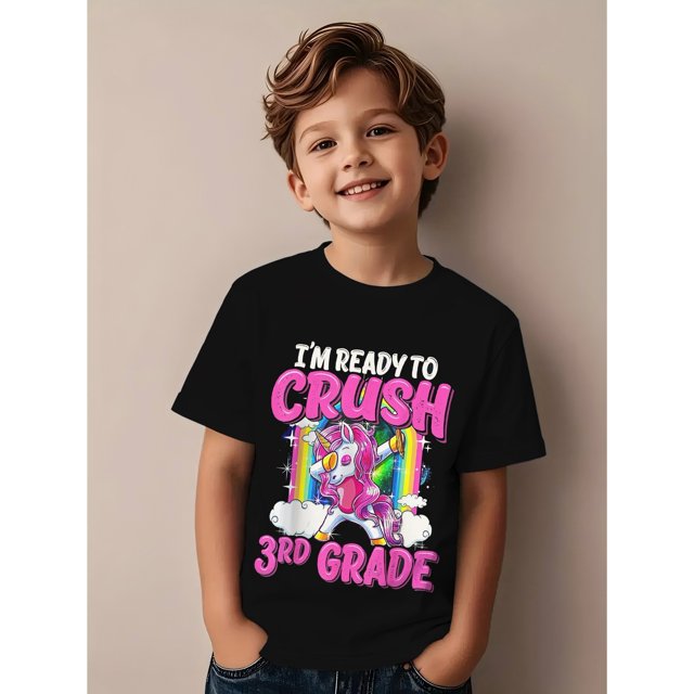 3rd Grade Dabbing Back to School T-Shirt, Humorous Tee Suitable for Boys and Girls