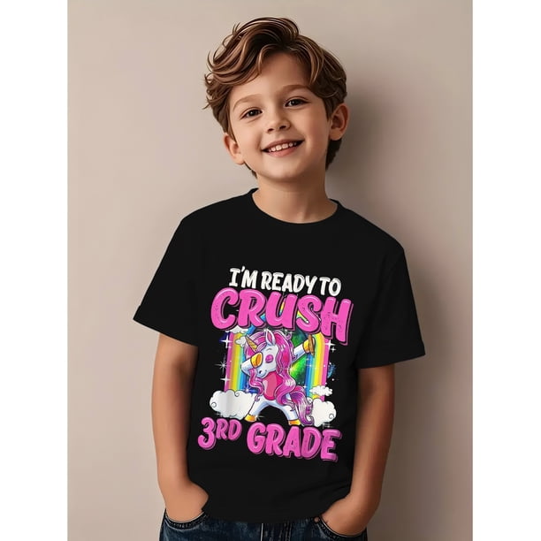 3rd Grade Dabbing Back to School T-Shirt, Humorous Tee Suitable for Boys and Girls