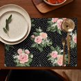 thumbnail image 4 of Pioneer Flower Floral Print Pattern Summer Placemats Table Placemats Set Of 6-Linen Kitchen Washable Placemats Table Mats 12x18 Inch Non-Slip Heat Resistant, 4 of 5
