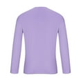 thumbnail image 4 of HOMADLES Mens Long Sleeve Shirts for Men Crewneck Casual Athletic Loose Fit Soft Stretch, Tee Shirts Purple L, 4 of 5