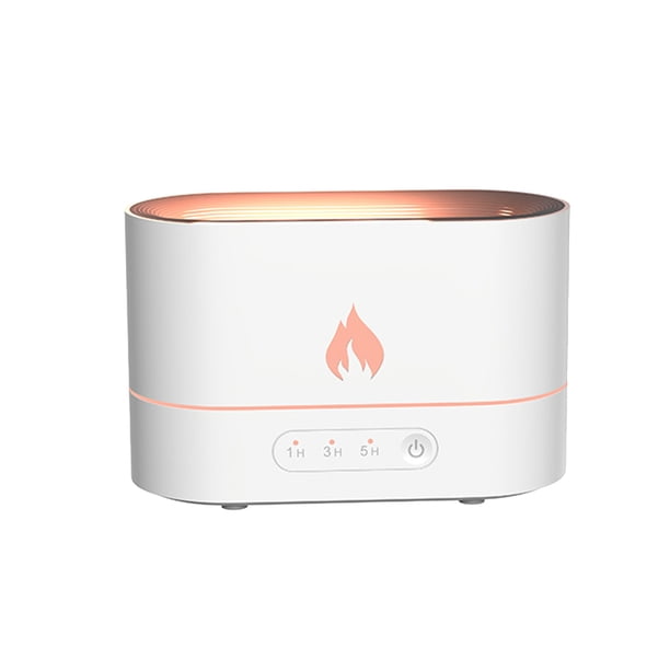Yuarrent Difusor de aceite Componentes electrónicos Simulación de llama Buena decoración Exquisito rociador de niebla multipropósito 2A 4.5W Electrodomésticos Blanco Yuarrent HA064990-02