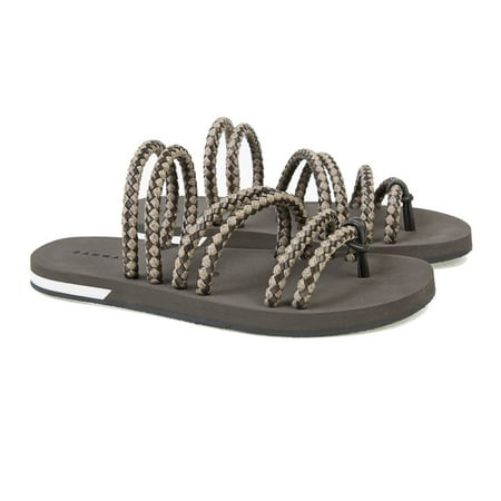 

Danward Men s Corded Sandal with Bi-color Micro Sole 13 Café