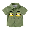thumbnail image 4 of Piuwrlz Army Green Short Shirts Sleeve Toddler Boys Graphic polo Pocket Pullover T Shirts Army Green Size 5 Years, 4 of 9