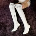 thumbnail image 6 of YLYL Heel Knee High Boots for Women with Round Toe Side Zipper Tall Boots, 6 of 8
