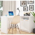 thumbnail image 2 of Manhattan Comfort Kalmar L Shaped Writing Desk in White, 2 of 4