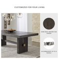 thumbnail image 6 of Ashley Furniture Burkhaus Rectangular Wood Dining Extension Table in Dark Brown, 6 of 9
