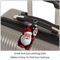 thumbnail image 3 of Square 2Pack PU Leather Christmas Santa Claus Cruise Luggage Tag with Privacy Cover and Name ID Tag for Travel Handbags Backpacks Luggage Tags, 3 of 6
