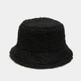 thumbnail image 2 of CoCopeaunts Black Bucket Hat Lamb Thickening Warm Basin Hat for Women Outdoor Fisherman Hat Four Seasons Wild Wear, 2 of 8