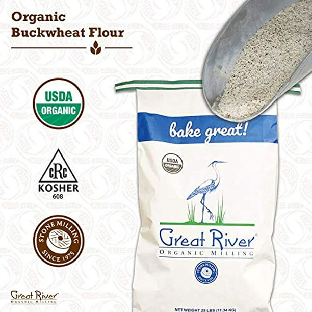 Great River Organic Milling Specialty Flour Buckwheat Flour Organic 25 Pounds Pack Of 1 Walmart Com