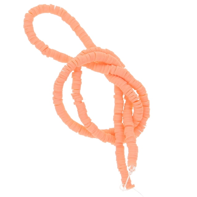 OUNONA 1 Ensemble de Perles en Argile Polymère Faites à la Main Couleur Orange Style Rond pour Projets Diy et Accessoires de Bijoux
