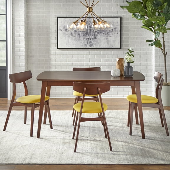 TMS Archer 5 Piece Dining Set, Yellow