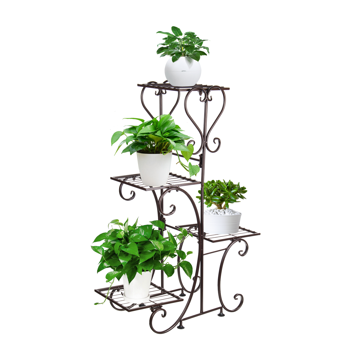 4 Tier Metal Plant Stand Indoor Outdoor Multiple Flower Pot Holder Shelf Plant Storage Stand European Style For Patio Garden Corner Balcony Living Room Walmart Com Walmart Com