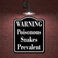 thumbnail image 2 of Warning Poisonous Snakes Prevalent BLACK Aluminum Composite Sign, 15"x18", 2 of 9