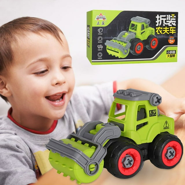 Combination Car Toy Set Disassembly And Assembly Farmer Car With Screwdriver