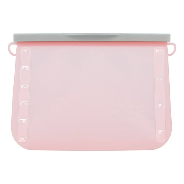 Silicone Folding Bento Box Collapsible Portable Lunch Box for Food Dinnerware Food Container Bowl Leak Proof Lunchbox Tableware Pink 1000ml
