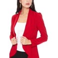thumbnail image 5 of Moa Collection Women's Long Sleeve Open Front Blazer Solid Office Jacket (S-3XL), 5 of 6