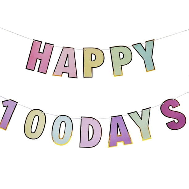 Injueey Tarjeta de papel, 0 Uds., cartel de feliz cumpleaños, cartel de cumpleaños para fiesta de cumpleaños feliz Kits de decoración para fiestas Macarrón tipo 2 16.4 pies