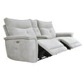 thumbnail image 3 of Lexicon Tesoro 3-Piece Wood & Fabric Sectional Set with Cupholders in Mist Gray, 3 of 9