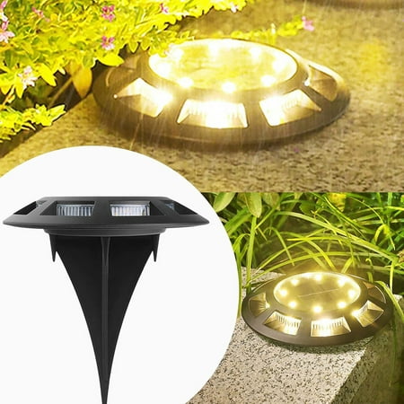 

Solar Ground Lights Solar Pathway Lights Outdoor Waterproof Led Outdoor Solar Disk Lights in-Ground Lights landscape lighting for Pathway Yard Deck Lawn Patio Walkwaygarden decor