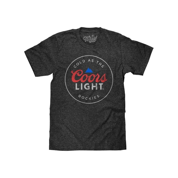 Tee Luv Cold As The Rockies Coors Light Beer Charcoal Gray Shirt (Men's) (L)