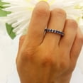 thumbnail image 4 of Dazzlingrock Collection 1.80 Carat (ctw) 14K Blue Sapphire Ladies Eternity Wedding Stackable Ring 1 3/4 CT, White Gold, Size 9, 4 of 5