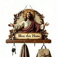 thumbnail image 4 of Coollooc 2D Flat Jesus and Disciples Wall Art Keychain, Wooden Multifunctional Home Key Ring Holders, Key Holder Wall Mount for Housewarming Gifts, Friends, Family, 4 of 5