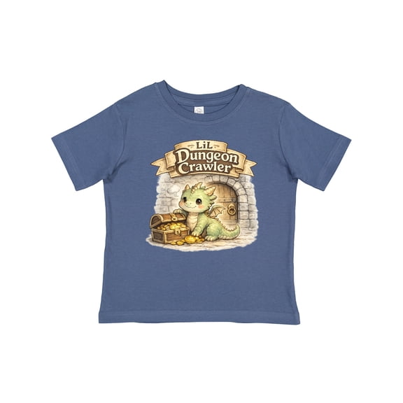 Inktastic Lil Dungeon Crawler Dragon Treasure Adventure Boys or Girls Baby T-Shirt