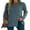 Blue, variant on Weardear Womens Fall Crew Neck Pullover Sweaters Front Slit Long Sleeve Tunic Tops with Decorative Buttons