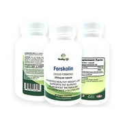 Healthy Life Forskolin Supplement 250mg - 60 Veggie Capsules - Healthy Weight Loss - Vegetarian Safe - Gluten Free (Pack of 3)