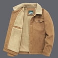 thumbnail image 4 of Chaquetas de algodón para hombre, acolchadas, cálidas, holgadas, parka, chaqueta corta de pana, cortavientos con cremallera sólida para hombre, cortavientos informal de invierno para hombre, 4 of 5