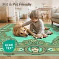 thumbnail image 4 of ODIKA 4'x6' Washable Area Rug Non-Slip, Chair-Friendly, Flatwoven Funky Hundred Bill Print With Decorative Border And Graphics for Home Office, Under Desk, 4 of 7