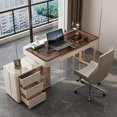 thumbnail image 4 of Meeting Office Desk Shelves Console Coffee Extender Writing Desk Foldable Decorations Scrivanie Per Ufficio Luxury Furniture My Lux Decor Round, 4 of 8