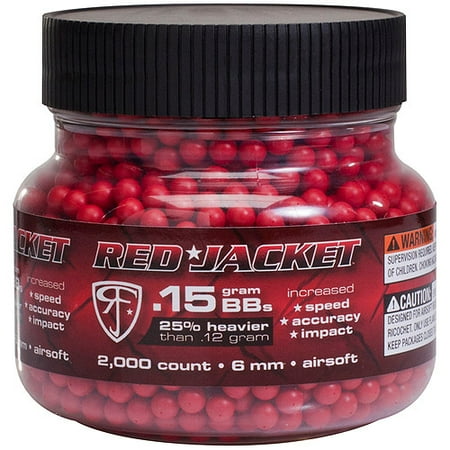Count Bbs - Red Jacket .15g 6mm BBs, 5,000 ct