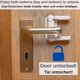 thumbnail image 4 of Door Handle Locks, 2 Pcs, White, Door Lock Anti Tampering With 2 Reusable Adhesives, Child Door Lock - HE, 4 of 5