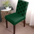 thumbnail image 3 of Chair Covers for Dining Room Set of 6,Christmas Green Plaid Stretch Seat Protector Removable Washable Chairs Slipcovers for Kitchen Banquet Wedding Hotel,Geometric Lattice, 3 of 6