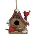 thumbnail image 1 of Northlight Nichoir Marron et Rouge de 7 Pouces avec Cardinaux Décoration de Noël Suspendue, 1 of 4