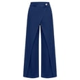 thumbnail image 4 of ClodeEU Women's High Waisted Wide Leg Jeans with Pockets ,Casual Loose Fit Denim Pants Dark Blue,Women's Plus L, 4 of 7