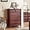 Red Oak, variant on Farmhouse 5 Drawer Dresser for Bedroom, 35.5" Tall Small Dressers & Chest of Drawers, Rustic Wood Dresser with Roman Column, Storage Organizer for Living Room, Hallway, Closet (Red Oak)