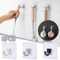 thumbnail image 1 of Viflosae Clearance 8PCS Strong Hook Viscose Door Rear Hook Hanger Free Punching Wall Hanging Wall Hanging Coat Hook Load-Bearing Coat Hook Clearance Items, 1 of 2