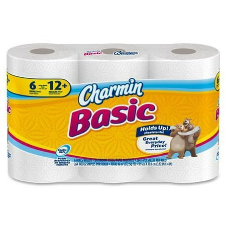 85982CT Charmin Basic Big Roll Toilet Paper - 1 Ply - 308 Sheets ... 85982CT Charmin Basic Big Roll Toilet Paper - 1 Ply - 308 Sheets ...