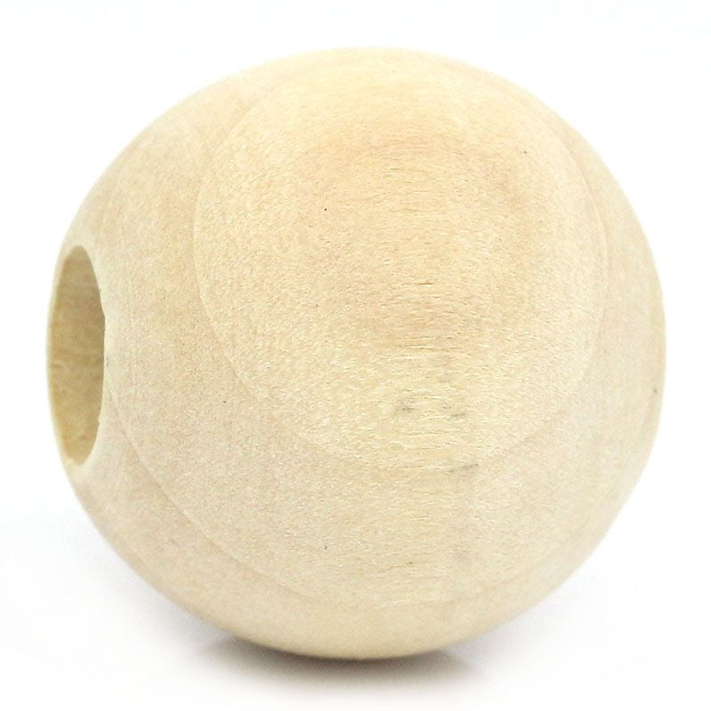 200 Pack 12mm Natural Wood Beads Matte Finish for Macrame Crafts Education