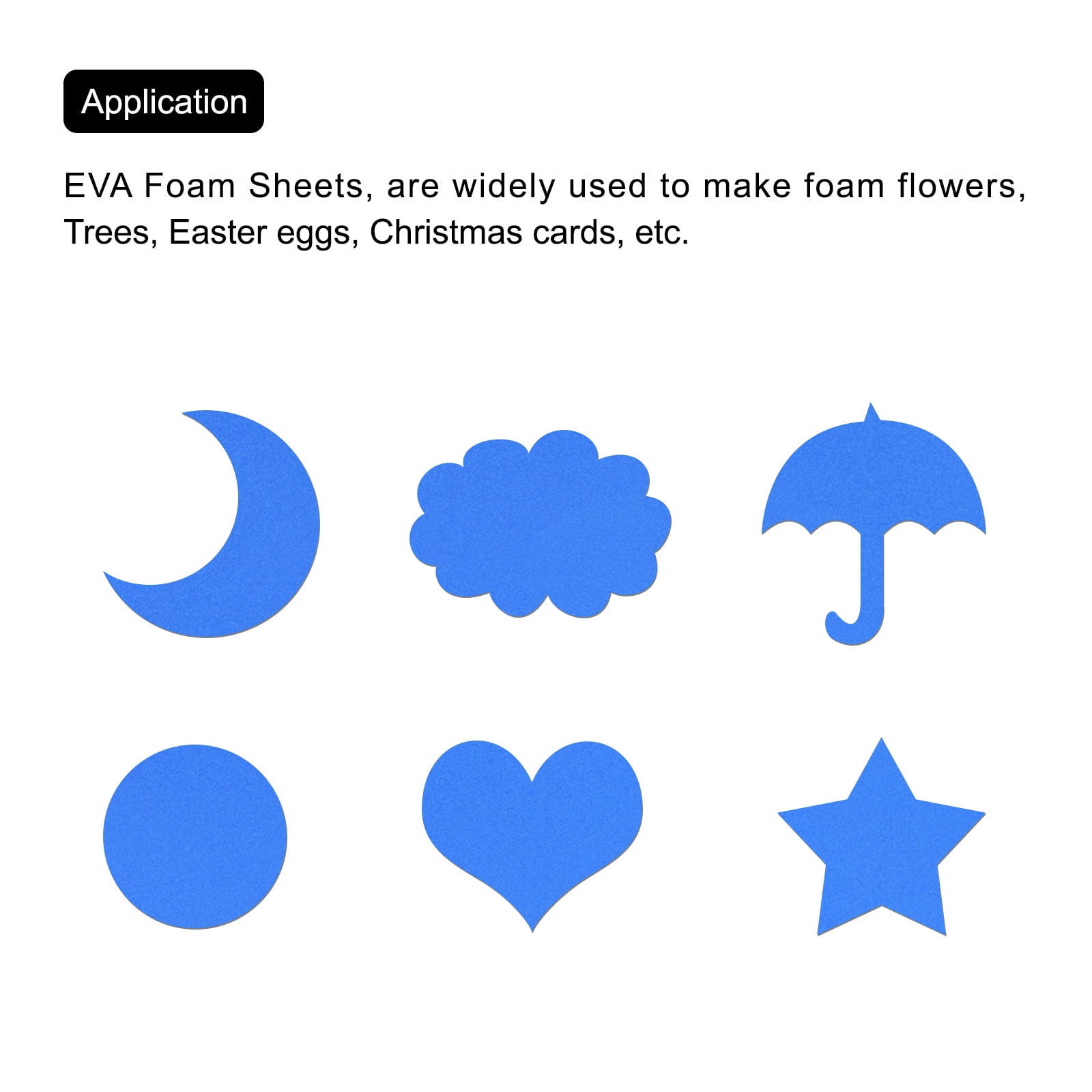 Uxcell EVA Foam Sheets Dark Blue 19.7 Inch x 19.7 Inch 2mm Thick Crafts Foam Sheets for Costumes, Arts and Crafts Projects Pack of 5