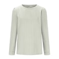 thumbnail image 4 of Lenpel Women's Crew Neck Sweatshirts Casual Puff Long Sleeve Textured Pullover Tops Fashion Fall Winter Clothes, 4 of 6