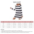 thumbnail image 3 of Pijama, Vestido De Noche, Estampado A Rayas, Dobladillo Alto Y Bajo, Cuello Redondo, Casual Para El Hogar ANGGREK Otros, 3 of 5