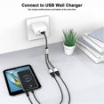 thumbnail image 5 of USB To USB 2.0 Triple USB Port HUB OTG Adapter Cable Data Charging Convertor USB Extension Splitter, 5 of 5