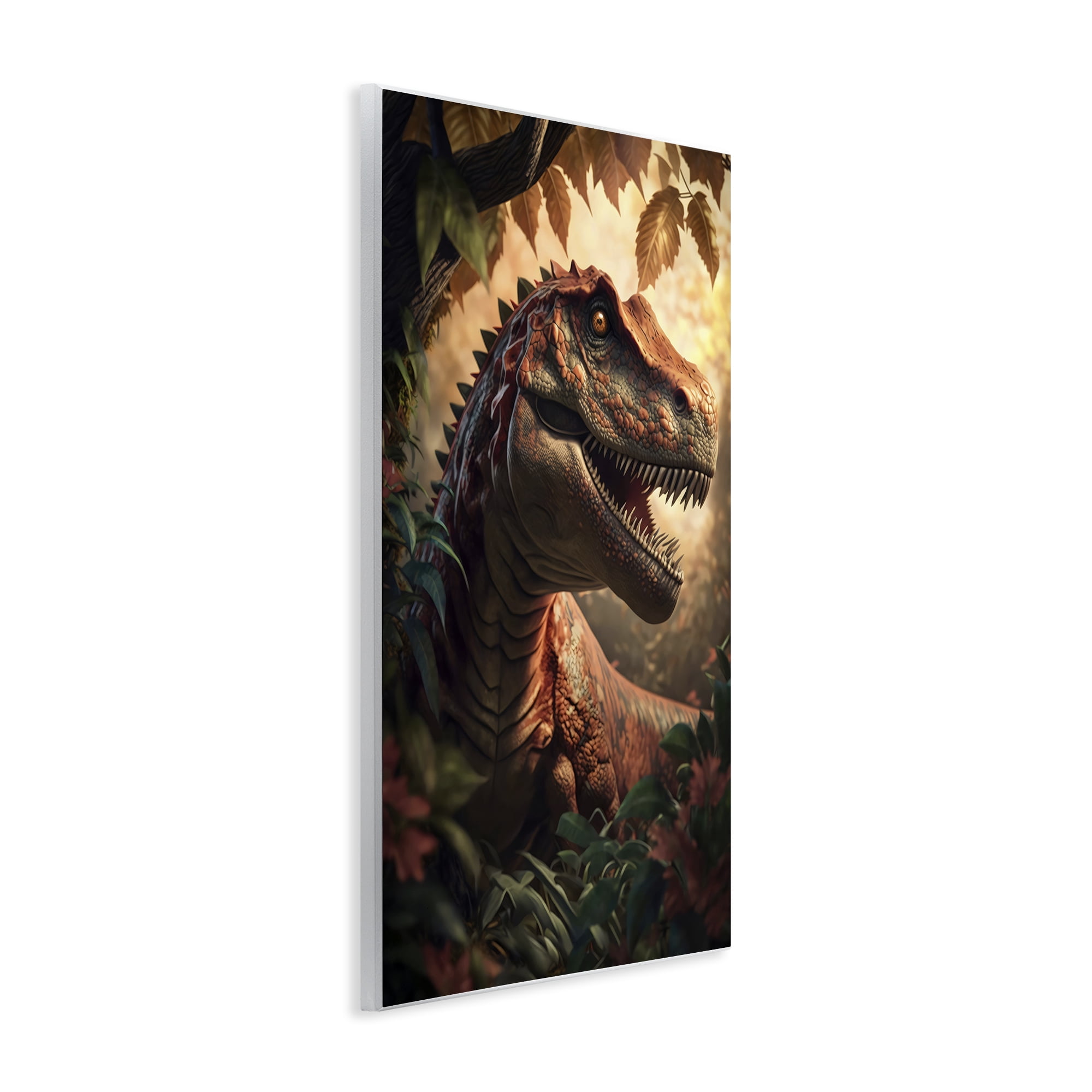 Stupell Industries Jungle Raptor with Ancient Foliage Wall Plaque Art, design by Creative Studio