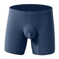 thumbnail image 5 of HVOBTTY Mens Fashion Loose Underpants, Everyday Comfortable Briefs for Men, Men's Casual Solid Color Sports Lightweight Breathable Loose Long Length Underpants Navy, XXL, 5 of 5