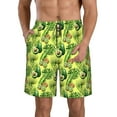 thumbnail image 2 of Uemuo Kiwi and Avocado Pattern Men's Swim Trunks Hawaiian Beach Bathing Suit Swimsuits Beach Quick-Dry Shorts with Pockets-, 2 of 9
