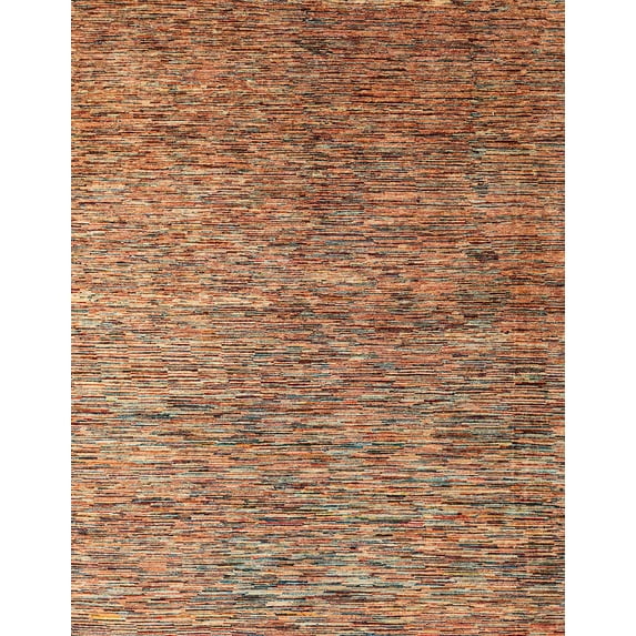 Ahgly Company Indoor Rectangle Abstract Fire Brick Red Abstract Area Rugs, 3' x 5'