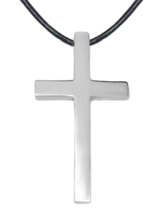 Mens Stainless Steel Cross Necklace 